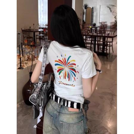 高弹力新款夏季修身显瘦洋气上衣  服裝批發女裝批發服飾貨源