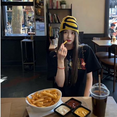 简约字母刺绣纯棉短袖T恤女夏季新款重磅百搭设计上衣  服裝批發女裝批發服飾貨源