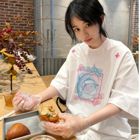 新款重工刺绣短袖T恤女夏季宽松设计感潮牌圆领小众纯棉上衣  服裝批發女裝批發服飾貨源