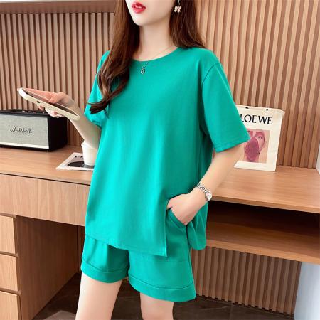 后包领/纯棉/宽松洋气跑步运动服两件套  服裝批發女裝批發服飾貨源