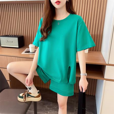 后包领/纯棉/宽松洋气跑步运动服两件套  服裝批發女裝批發服飾貨源