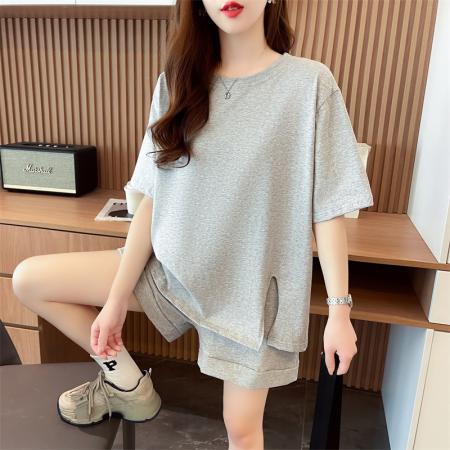 后包领/纯棉/宽松洋气跑步运动服两件套  服裝批發女裝批發服飾貨源