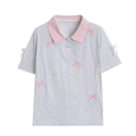 棉质短袖t恤女夏季新款设计感小个子休闲显瘦上衣ins  服裝批發女裝批發服飾貨源