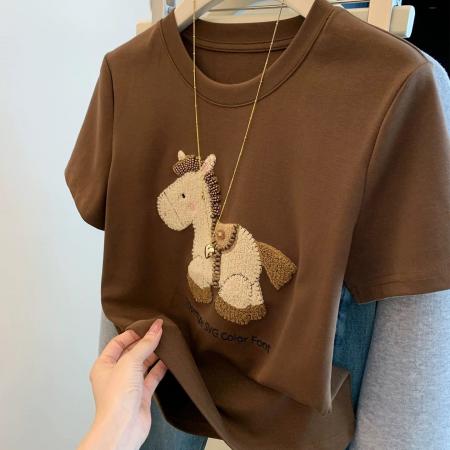 穿珠+刺绣德绒200斤特大码春夏新款修身  服裝批發女裝批發服飾貨源