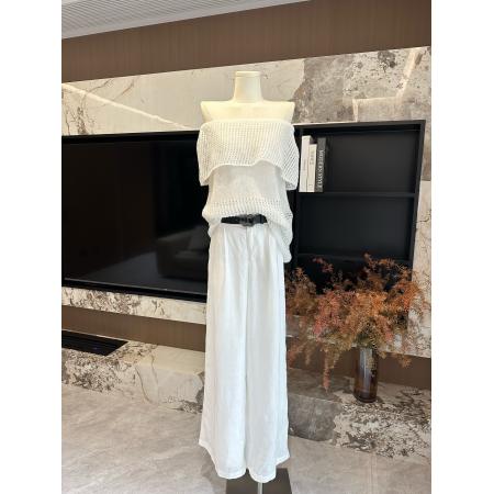 马海羊毛镂空一字肩领针织罩衫宽松露肩蓬松上衣  服裝批發女裝批發服飾貨源