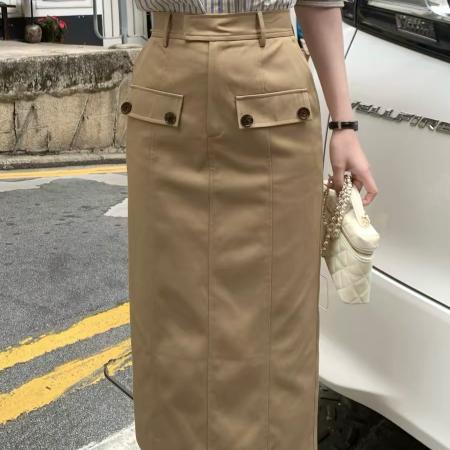 春季新款韩系气质通勤系带显瘦长袖衬衫+半裙  服裝批發女裝批發服飾貨源