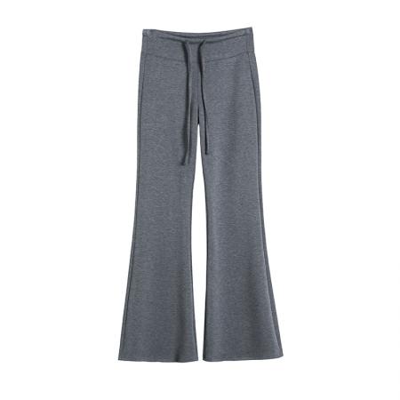 BY11181# 休闲喇叭裤女新款春夏高腰显瘦长裤时尚梨形身材垂感运动卫裤 服裝批發女裝批發服飾貨源