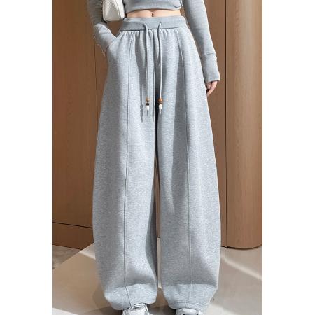 BY11184# 休闲卫裤女春夏新款时尚宽松阔腿运动裤百搭松紧腰束脚香蕉长裤子 服裝批發女裝批發服飾貨源