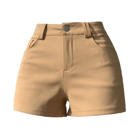 BY11216# 美式复古弹力短裤女春夏高腰修身辣妹紧身a字包臀热裤 服裝批發女裝批發服飾貨源