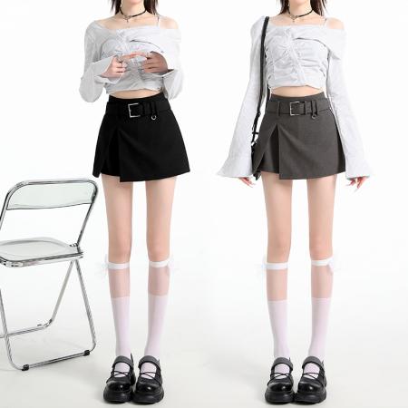 BY11217# 复古辣妹A字包臀短裙春夏开叉高腰百搭包臀半身裙裤裙 服裝批發女裝批發服飾貨源