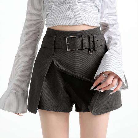 BY11217# 复古辣妹A字包臀短裙春夏开叉高腰百搭包臀半身裙裤裙 服裝批發女裝批發服飾貨源