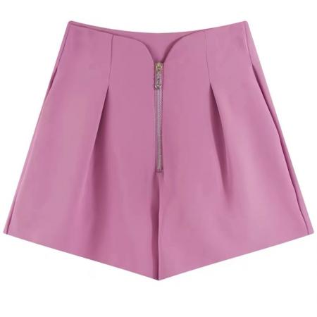 BY11221# 西装短裤女春季宽松休闲裤显瘦a字时尚气质拉链高腰阔腿裤子 服裝批發女裝批發服飾貨源