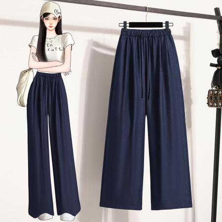 BY11238# 阔腿裤女夏季新款天丝莱赛尔直筒裤牛仔裤宽松休闲拖地裤 服裝批發女裝批發服飾貨源