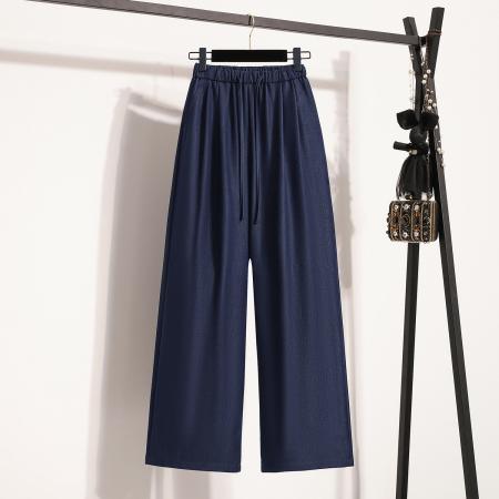 BY11238# 阔腿裤女夏季新款天丝莱赛尔直筒裤牛仔裤宽松休闲拖地裤 服裝批發女裝批發服飾貨源