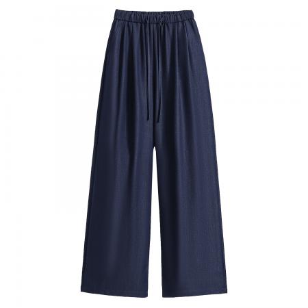 BY11238# 阔腿裤女夏季新款天丝莱赛尔直筒裤牛仔裤宽松休闲拖地裤 服裝批發女裝批發服飾貨源