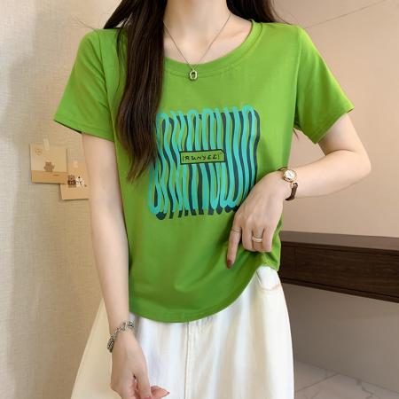 BY11239# 夏装新款胖mm200斤大码女装时尚显瘦设计感洋气短袖T恤 服裝批發女裝批發服飾貨源