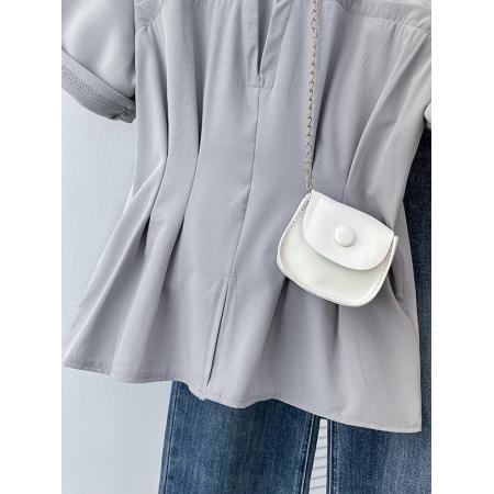 BY11241# 大码夏季新款时尚假两件拼接短袖T恤女休闲洋气百搭上衣 服裝批發女裝批發服飾貨源