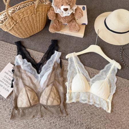 BY11257# 法式蕾丝抹胸吊带背心内搭打底衫性感内衣文胸小吊带 服裝批發女裝批發服飾貨源