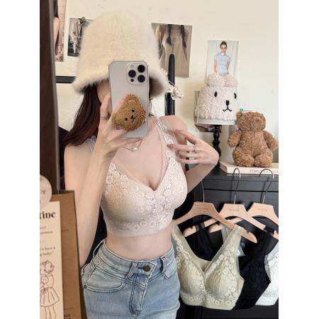 BY11258# 法式蕾丝内衣聚拢不跑杯带垫文胸美背内搭打底衫叠穿神器 服裝批發女裝批發服飾貨源