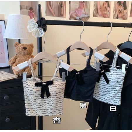 BY11268# 纯欲挂脖抹胸吊带背心女春夏季小香风内搭打底无袖短款上衣 服裝批發女裝批發服飾貨源