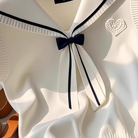 BY11270# 纯欲ins蕾丝边蝴蝶结短袖针织衫女夏季法式木耳边打底T恤短款上衣 服裝批發女裝批發服飾貨源