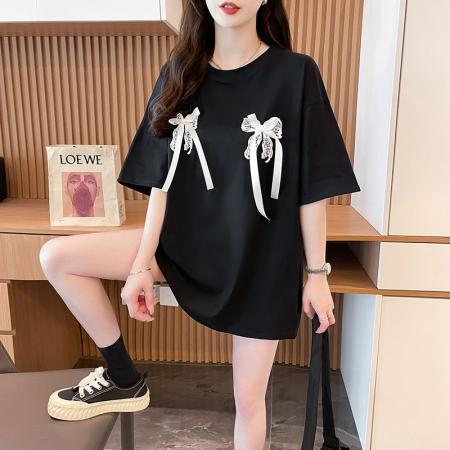 BY11279# 超爽棉减龄卡通短袖T恤女夏季新款韩版宽松百搭大码半袖上衣 服裝批發女裝批發服飾貨源