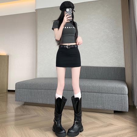 BY11315# 包裙女新款弹力紧身一步半身裙高腰性感辣妹包臀裙短款 服裝批發女裝批發服飾貨源