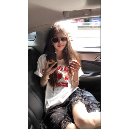 BY11317# 超爽棉240斤特大码韩系可爱减龄短袖 服裝批發女裝批發服飾貨源