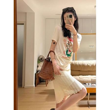 BY11318# 纯棉-棉春夏装短袖T恤女韩版印花 服裝批發女裝批發服飾貨源