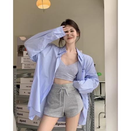 BY11320# 纯棉华棉夏装短裤女抽绳口袋设计感 服裝批發女裝批發服飾貨源