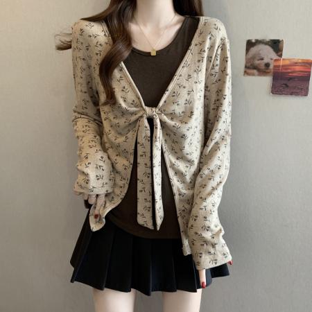 BY11334# 新款春款大码女装胖MM设计感假两件小众别致显瘦百搭上衣 服裝批發女裝批發服飾貨源