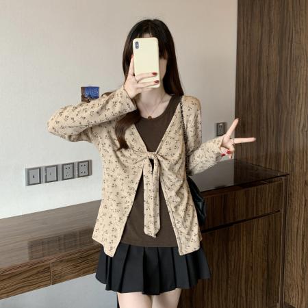 BY11334# 新款春款大码女装胖MM设计感假两件小众别致显瘦百搭上衣 服裝批發女裝批發服飾貨源