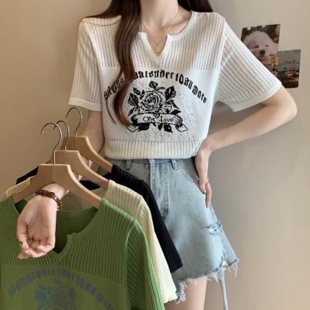 BY11348# 大码女装夏季新款胖妹妹200斤设计感T恤胖mm减龄上衣 服裝批發女裝批發服飾貨源