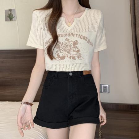 BY11348# 大码女装夏季新款胖妹妹200斤设计感T恤胖mm减龄上衣 服裝批發女裝批發服飾貨源