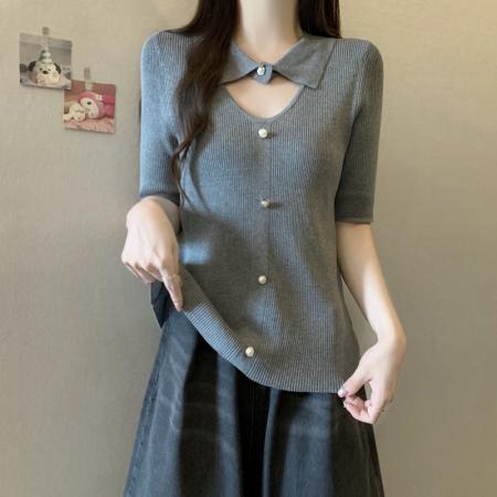 BY11349# 大码女装夏季新款冰丝针织上衣胖mm妹妹200斤遮肚子T恤 服裝批發女裝批發服飾貨源