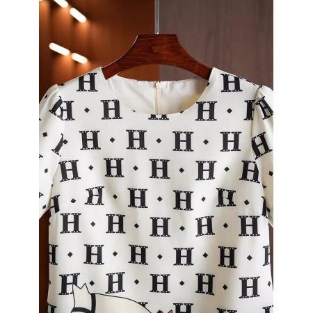 BY11370# 清纯系穿搭夏季卡通字母印花圆领短袖小个子显高直筒连衣裙 服裝批發女裝批發服飾貨源