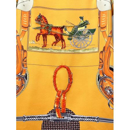 BY11377# 夏季新款女装定位印花时尚马车手工订珠轻奢爱玛高级感连衣裙 服裝批發女裝批發服飾貨源