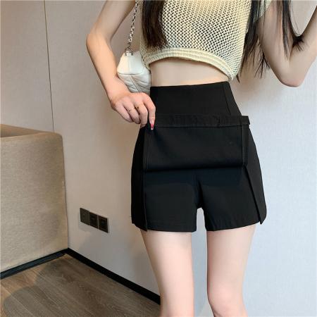 BY11394# 黑色半身裙女高腰显瘦包臀开叉裙裤西装裤裙短裙 服裝批發女裝批發服飾貨源