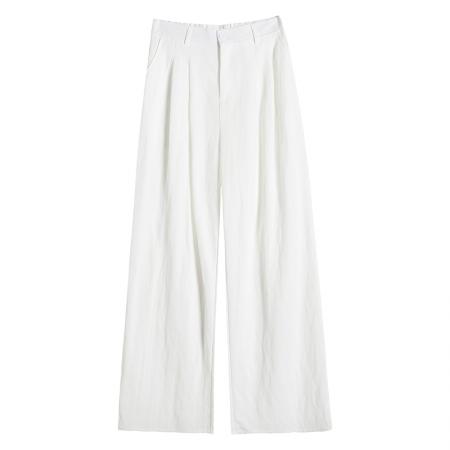 BY11397# 冰丝阔腿裤女夏季新款垂坠高级感山本裤高腰显瘦日系慵懒风休闲裤 服裝批發女裝批發服飾貨源