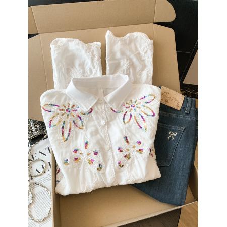 BY11430# 提花刺绣亮片...