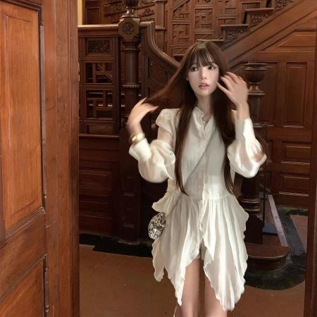 BY11456# 仙气飘逸微透...