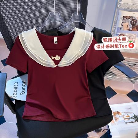 BY11509# 春夏新荷叶边...