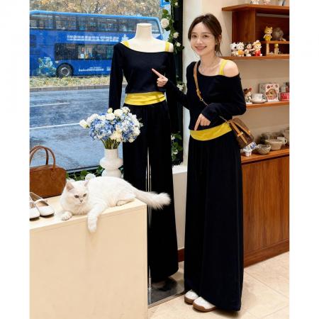 韩系气质休闲运动卫衣套装女春秋季新款薄款小个子穿搭一整套  服裝批發女裝批發服飾貨源