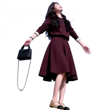 BY11602# 小香风巨好看穿搭一整套子女春季韩系别致漂亮气质绝美短裙两件套  服裝批發女裝批發服飾貨源