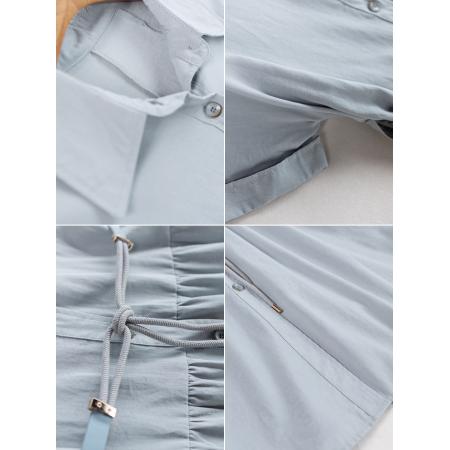 夏季简约衬衫连衣裙通勤风气质高级感收腰显瘦裙  服裝批發女裝批發服飾貨源