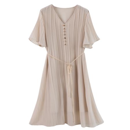 夏季连衣裙气质年轻时尚端庄大气洋气裙子女  服裝批發女裝批發服飾貨源