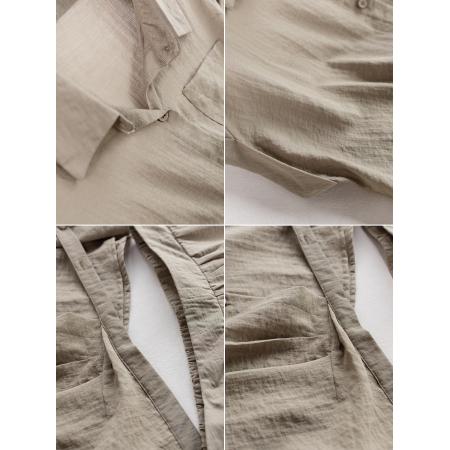 法式气质轻熟休闲套装女夏新款不规则衬衫  服裝批發女裝批發服飾貨源