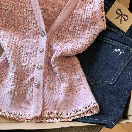 BY11676# 早秋挂脖小香风外搭背心女薄款高质量无袖针织上衣 服裝批發女裝批發服飾貨源