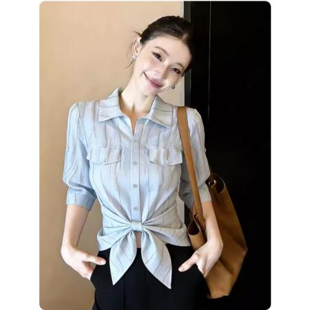 BY11686# 优雅风蓝色条...