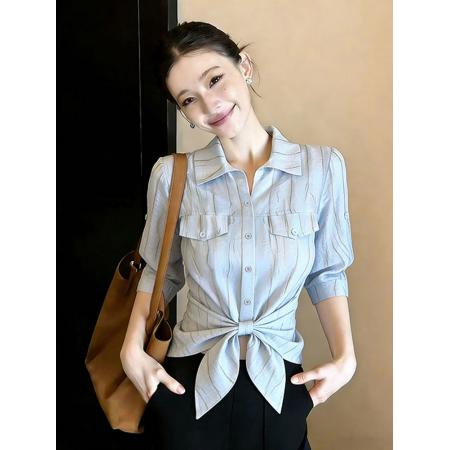 BY11687# 优雅风蓝色条...